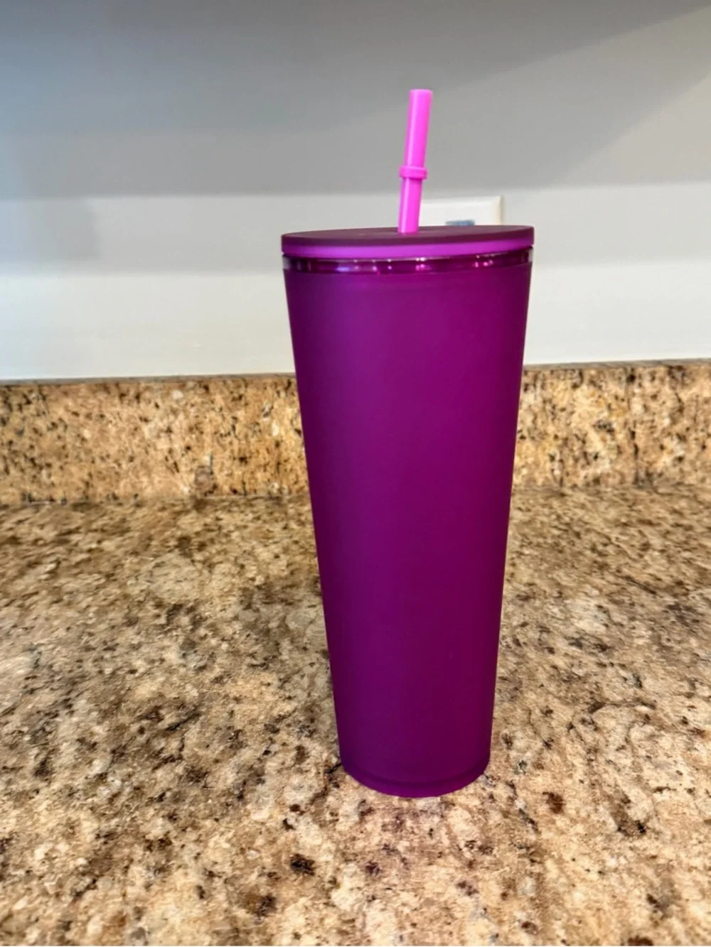 Starbucks Venti Purple Soft Touch Cold Cup Tumbler 2022
